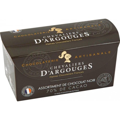 LES CHEVALIERS ARGOUGES Chocolat noir assortiment LES CHEVALIERS D ARGOUGES 185g