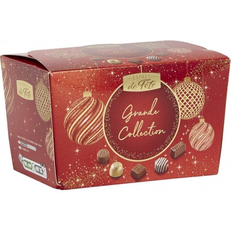 ESPRIT DE FETE Chocolat lait assortiment le ballotin de 220g