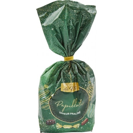 ESPRIT DE FETE Chocolat papillotes praliné 350g