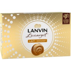 LANVIN Chocolat au lait fourré au praliné saveur caramel Escargot 164g