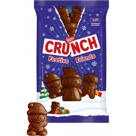 CRUNCH Chocolat au lait mini figurines de noël 144g