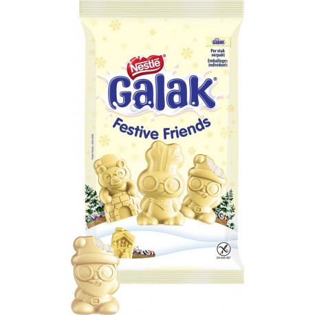 GALAK Chocolat blanc mini figurines de noël 147g