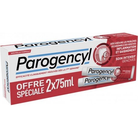 PAROGENCYL Dentifrice Soin Intensif Gencive 2x75ml 150ml