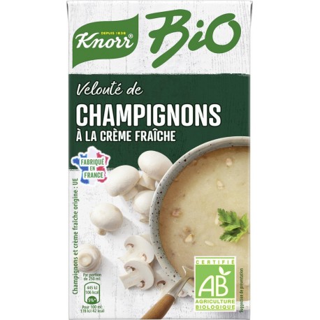 KNORR BIO VELOUTE CHAMPIGNONS CREME FRAICHE 1L