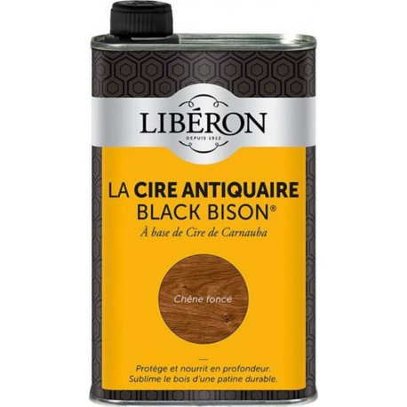 LIBÉRON Cire Liquide Meuble Et Objets Antiquaire Black Bison® Liberon, Chêne Foncé 0.5L