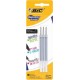 BIC GEL-OCITY ILLUSION RECHARGES BLEU X3