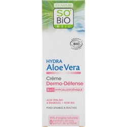 SO’BIO Hydratation Douceur Crème Dermo-Défense 5 en 1 Peaux Sensibles et Réactives 50ml