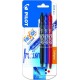 PILOT 3 FRIXION CLICKER BLEU/NOIR/ROUGE 0,7mm MEDIUM