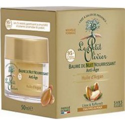 Le Petit Olivier Baume de nuit nourrissant anti-âge huile d'argan 50ml