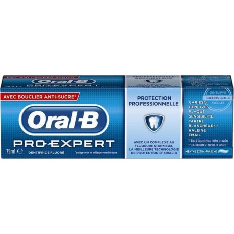 Oral-B Dentifrice Pro-Expert Protection Professionnelle Menthe Extra-Fraîche 75ml (lot de 3)