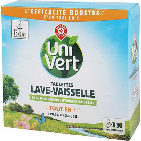 UNI VERT Tablette lave-vaisselle Univert Tout en 1 x30 480g