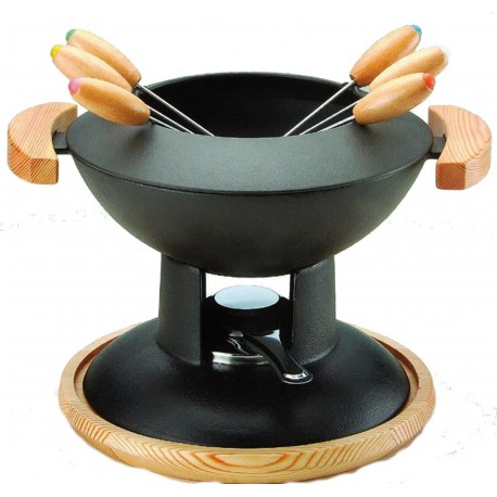 Baumalu Service à fondue en fonte forme wok