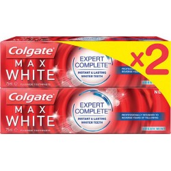 Colgate Dentifrice Maxwhite expert complete 2x75ml