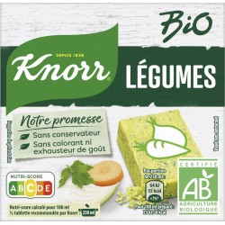 Knorr Bouillon de légumes Bio x6 60g (lot de 2)