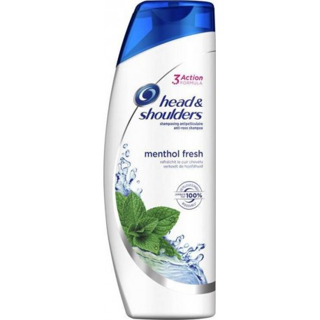 Head & Shoulders Shampooing Antipelliculaire Menthol Fresh Format Familial 500ml (lot de 3)