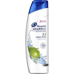 Head & Shoulders Shampooing Antipelliculaire + Après Shampooing 2 in 1 Apple Fresh 255ml (lot de 4)