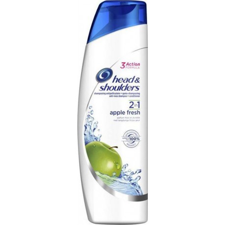 Head & Shoulders Shampooing Antipelliculaire + Après Shampooing 2 in 1 Apple Fresh 255ml (lot de 4)