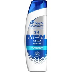 Head & Shoulders Shampooing Antipelliculaire + Soin 2 in 1 Men Ultra Male Care aux Minéraux Marins 255ml (lot de 4)