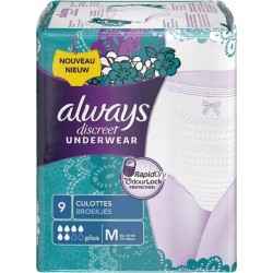 Always Discreet Underwear Plus Culottes Plus Taille M x9