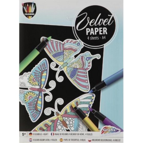 GRAFIX PAPIER VELOURS 4 FEUILLES