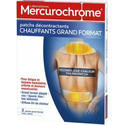 Mercurochrome Patchs chauffants Décontractants grand format x2