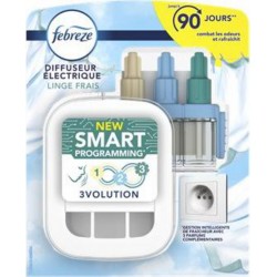 Febreze Diffuseur électrique 3volution Linge frais 20ml (lot de 2)