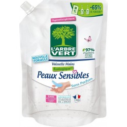 L'Arbre Vert RECHARGE VAISSELLE MAINS PEAUX SENSIBLES 1L