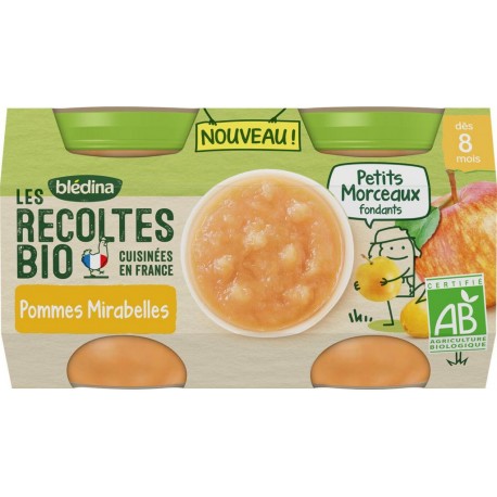 Blédina POMMES MIRABELLES 2X130G 260g