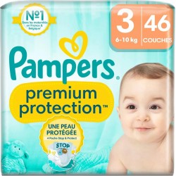Pampers Couches Premium Protection Taille 3 6-10Kg x46 (lot de 3)