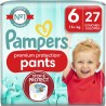 PAMPERS Couches-Culottes Premium Protection Taille 6 15Kg+ x27 (lot de 3 soit 81 couches)