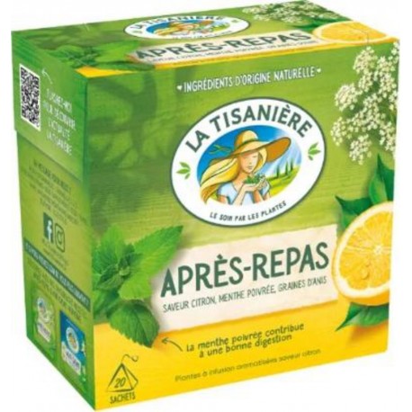 La Tisanière APRES REPAS INFUSION SACHETS INDIVIDUELS x20 CITRON 37g