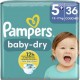 Pampers Couches baby-dry Taille 5+ 12-17Kg x36