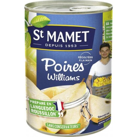 St Mamet Fruits au sirop Poires Williams 225g