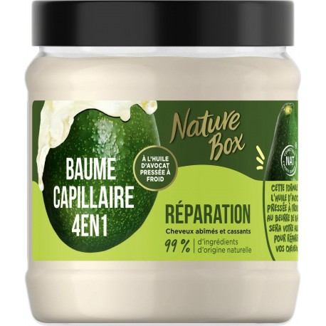 NATURE BOX AVOCAT APRES SHAMPOOING & MASQUE & SOIN 4 EN 1 ABIME ET CASSANT 300ml