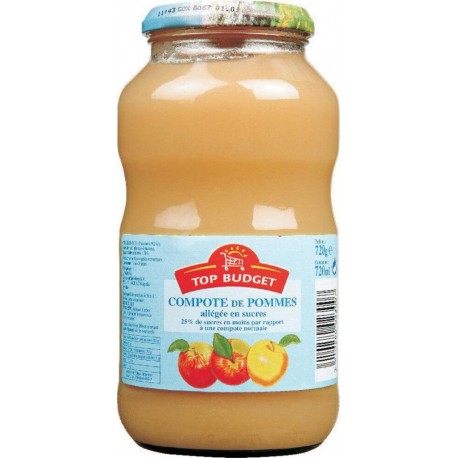 TOP BUDGET COMPOTE POMME ALLEGEE 720ml