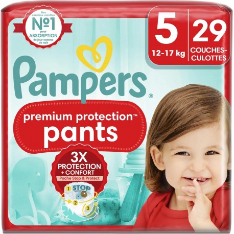 Pampers Culottes Premium Protection Pants Taille 5 12-17Kg x29 (lot de 3)