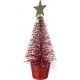 Sapin de Noël Pailletés - Rouge - 14cm (lot de 3)