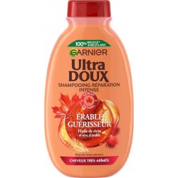 GARNIER Ultra DOUX Shampooing Revitalisant Cheveux très Abîmés Erable Guérisseur 300ml