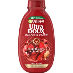 GARNIER Ultra DOUX Shampooing Couleur Cheveux Colorés Huile D'Argan & Cranberry 300ml
