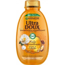 GARNIER Ultra Doux Shampooing Baume Nourissant Cheveux Secs Huiles Merveilleuses Argan & Camélia 300ml