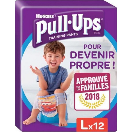 Huggies Culottes Pull-Ups Training Pants Taille L Garçon x12 (lot de 2 soit 24 culottes)