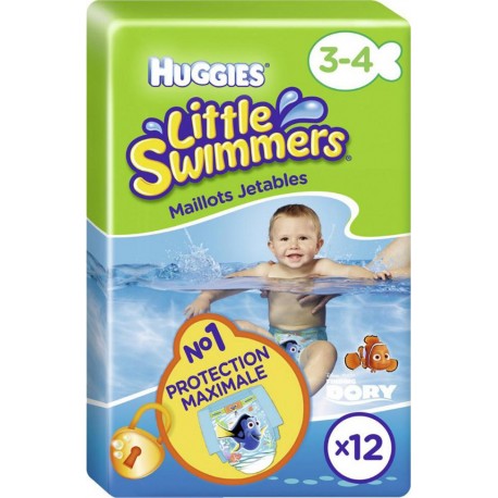 Huggies Little Swimmers Maillots de Bain Jetables (bébé 3-4ans) x12 (lot de 2 soit 24 maillots)