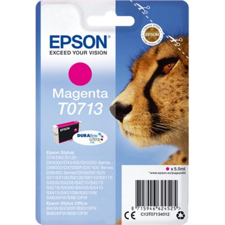 Epson Cartouche d’Encre DuraBrite Ultra Ink Magenta T0713 (lot de 2)