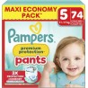 PAMPERS Couches Culottes Bébés Premium Protection Pants Taille 5 12-17Kg x74
