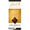 LINDT EXCELLENCE CHOCOLAT NOIR CRAQUANT AVEC BRISURE DE GAUFRETTE 100G