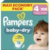 PAMPERS Couches Bébés Baby-Dry Taille 4 9-14Kg x108