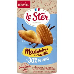 LE STER Madeleines Coquilles à la Vanille - 30% de Sucre 12 madeleines 300g