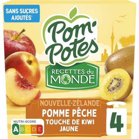 POM'POTES Compote recette nouvelle Zélande les 4 gourdes de 90g