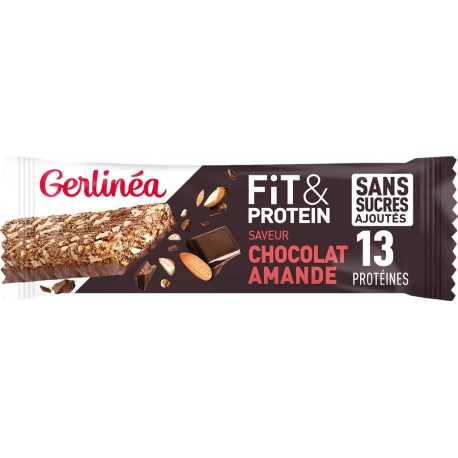 GERLINEA Barre protéinée chocolat amande la barre de 45g