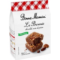 BONNE MAMAN Brownie Chocolat Noix de Pécan 6 brownies 210g